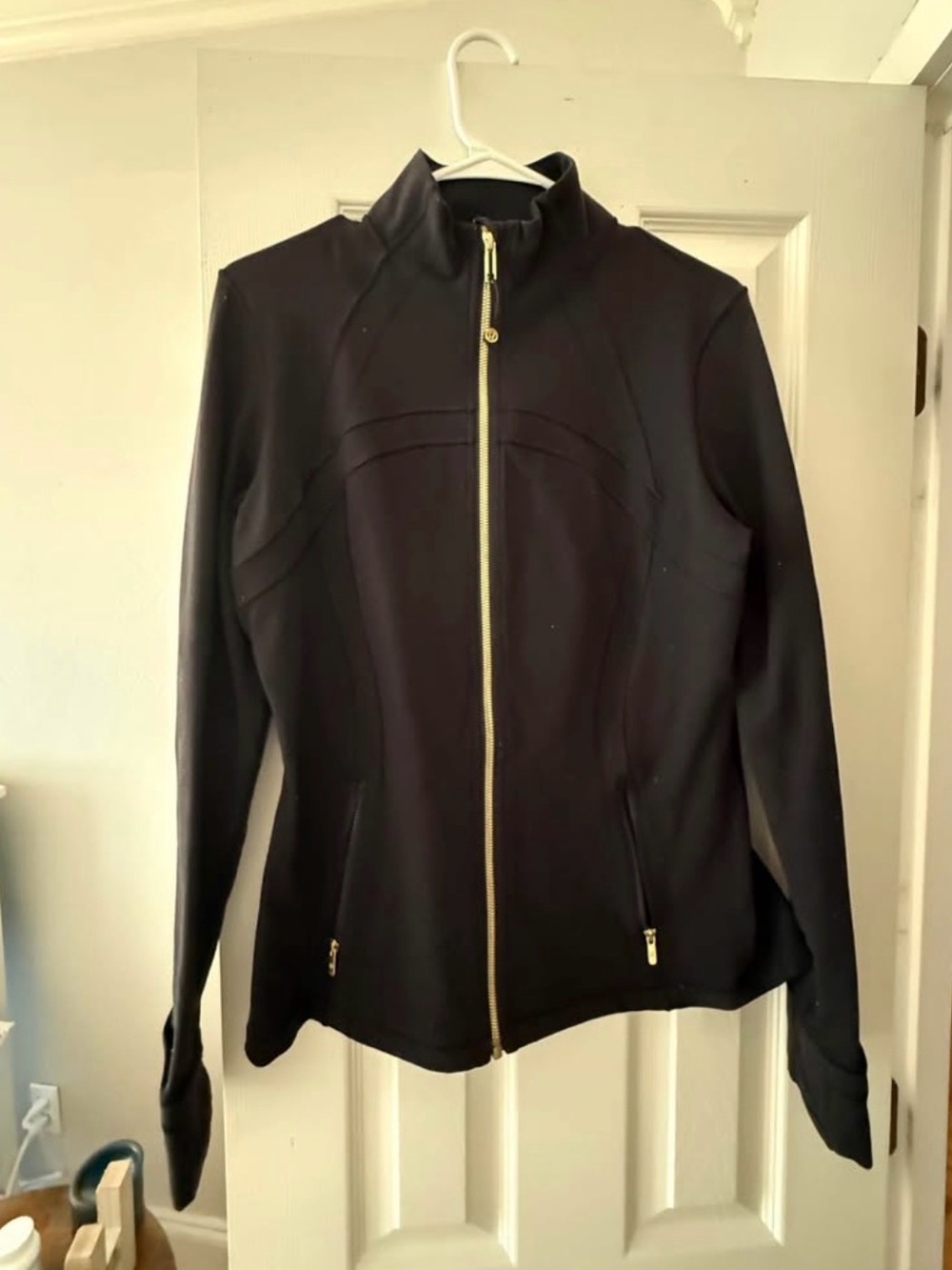 Women's Black Lulu Define Jacket Black/Gold Size 12